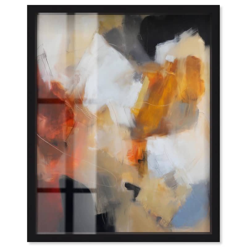 Earth and Fire I Shadowbox by Art Remedy - Black - 36" x 45"