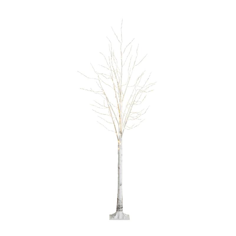 Pre-Lit Birch Artificial Christmas Tree - 8' - Warm White LED Lights
