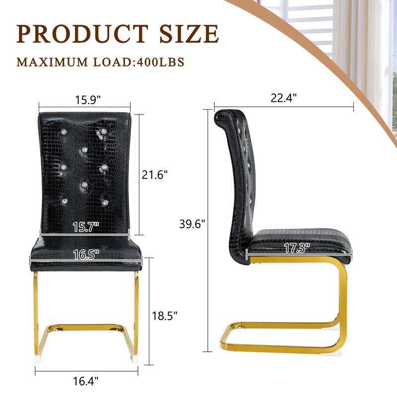 Set of 4 Upholstered Dining Chairs