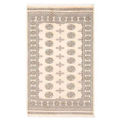 ECARPETGALLERY Hand-knotted Peshawar Bokhara Beige, Cream Wool Rug - 4'0 x 6'3