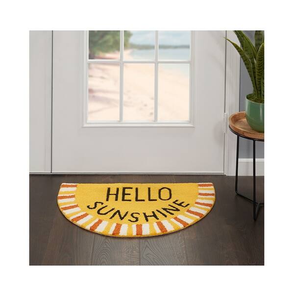 slide 2 of 2, Nourison Trends Indoor only Yellow Area Rug - 2' x 3'