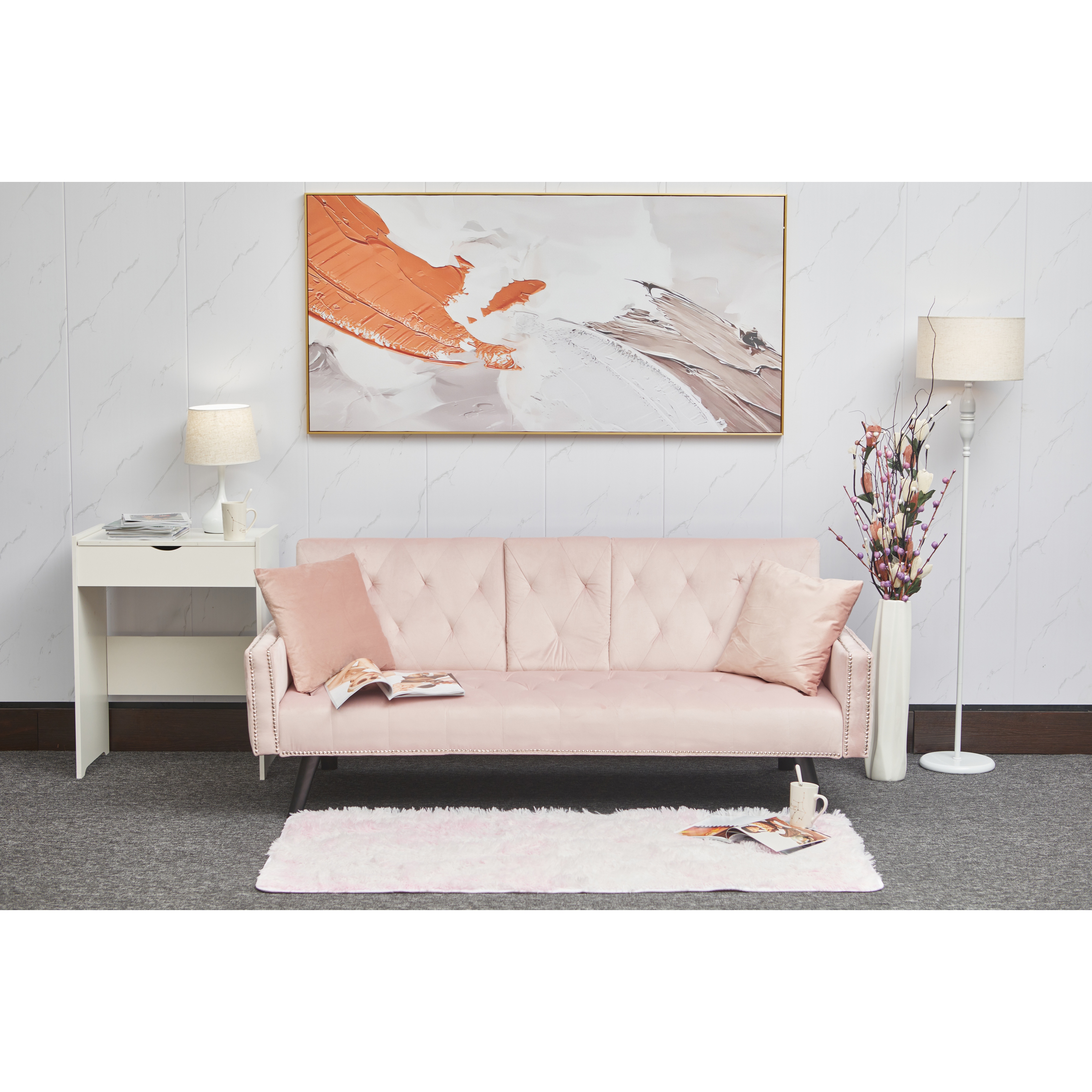 Blush sales sleeper sofa