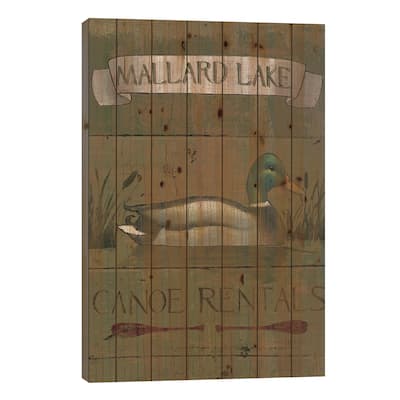 Lodge Signs IV Print On Wood by James Wiens - Multi-Color