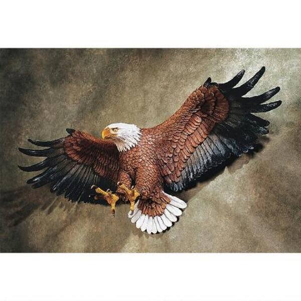 Shop 44 Grande Bald Eagle Hand Painted Outdoor Wall Statue On