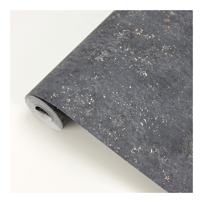 Brewster Drizzle Charcoal Speckle Wallpaper - 27.5 x 396 x 0.025