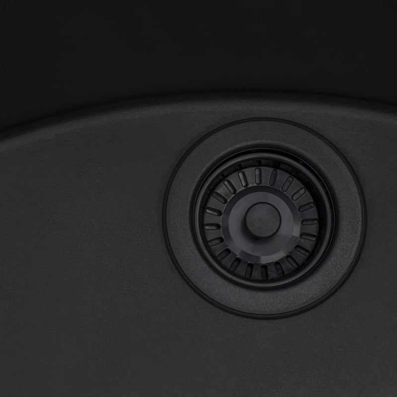 Ruvati 34-inch epiCube Granite Composite Workstation Matte Black Drop-in Kitchen Sink - RVG1634BK
