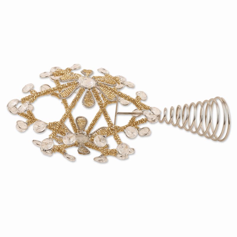 Novica Handmade Sparkling Holiday Beaded Tree Topper