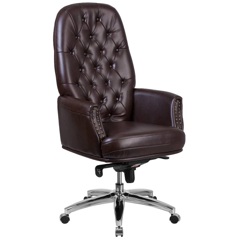 High Back Tufted LeatherSoft Executive Swivel Ergonomic Office Chair