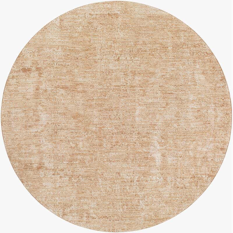 Livabliss Casual Masterpiece Abstract Area Rug - 7'10" x 7'10" Round - Taupe