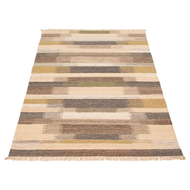 Ankara FW Cream, Grey Kilim 5'1" x 7'9" - 5'1 x 7'9