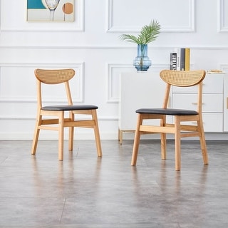 Solid Wood Dining Chairs Set of 2/4, Mid Century Modern Dining Chairs ...