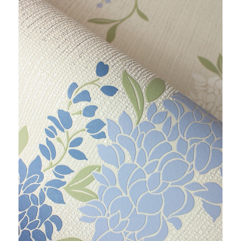 Fine Decor Aisla Blue Wisteria Wallpaper