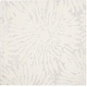 preview thumbnail 10 of 29, SAFAVIEH Handmade Bella Tilda Modern Floral Wool Rug 5' x 5' Square - Silver/Ivory