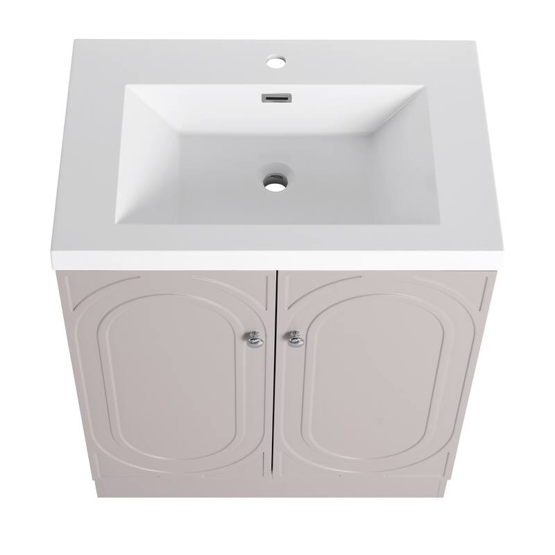 30" Freestanding Bathroom Vanity with Resin Sink
