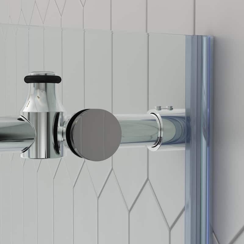 Seawin Briza 44 - 48 x 76 inches Frameless Sliding Shower Door 3/8 in. (10 mm) Clear Tempered Glass with NanoShield Coating