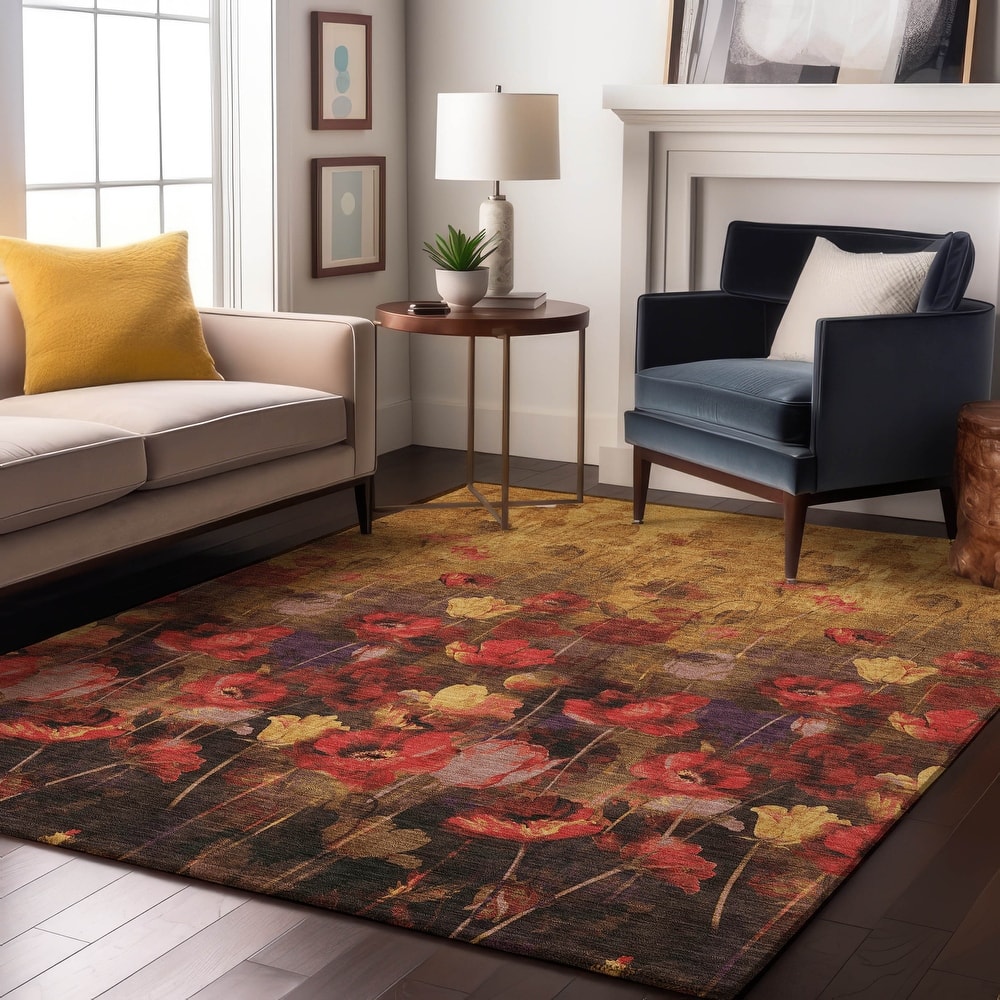 Premium Washable Super Soft Modern Floral Mayfield Rug
