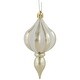 preview thumbnail 4 of 3, 8-Count Champagne Shatterproof Finial Christmas Ornaments, 4.75"