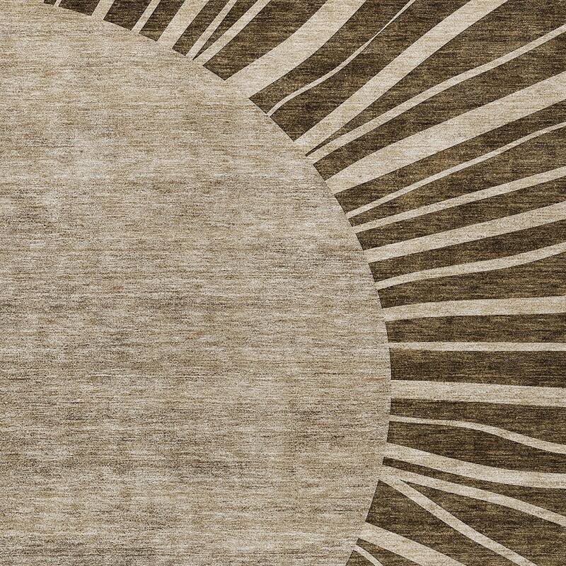 HomeRoots Abstract Transitional Rectangle Outdoor Rug