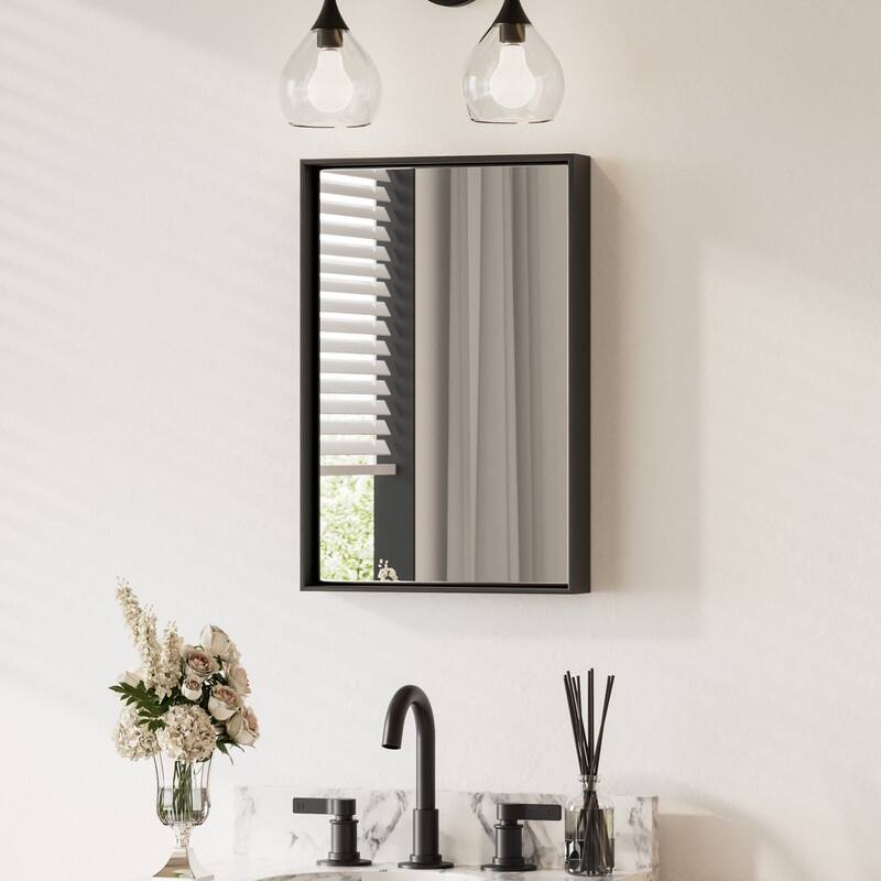 Keonjinn Aluminum Framed Wall Mount Bathroom Vanity Mirror