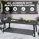 preview thumbnail 4 of 31, Pellebant Outdoor Aluminum Dining Table with Umbrella Hole for 6-8 Person