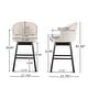 preview thumbnail 3 of 15, Ogden Beige Swivel Bar Stools (Set of 2) by Christopher Knight Home