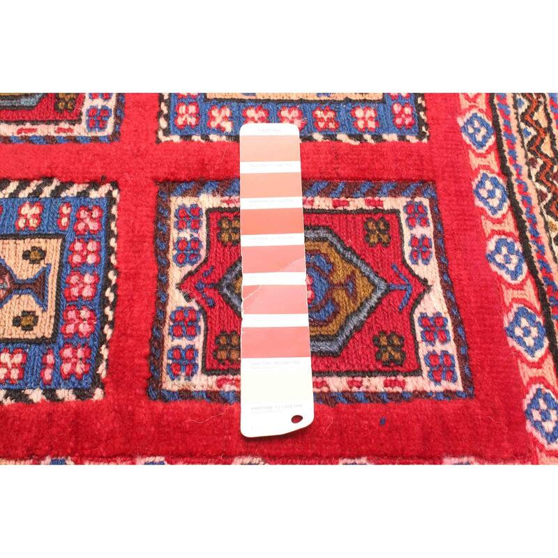 ECARPETGALLERY Hand-knotted Teimani Red Wool Rug - 2'9 x 4'4