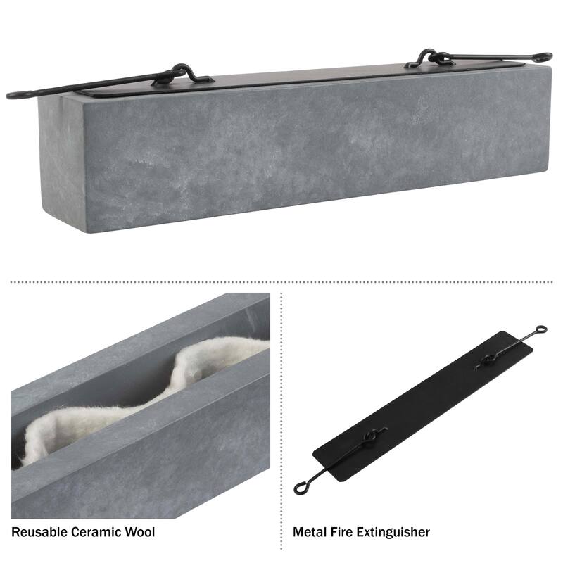 Pure Garden Bioethanol or Rubbing Alcohol Smokeless Tabletop Fire Pit