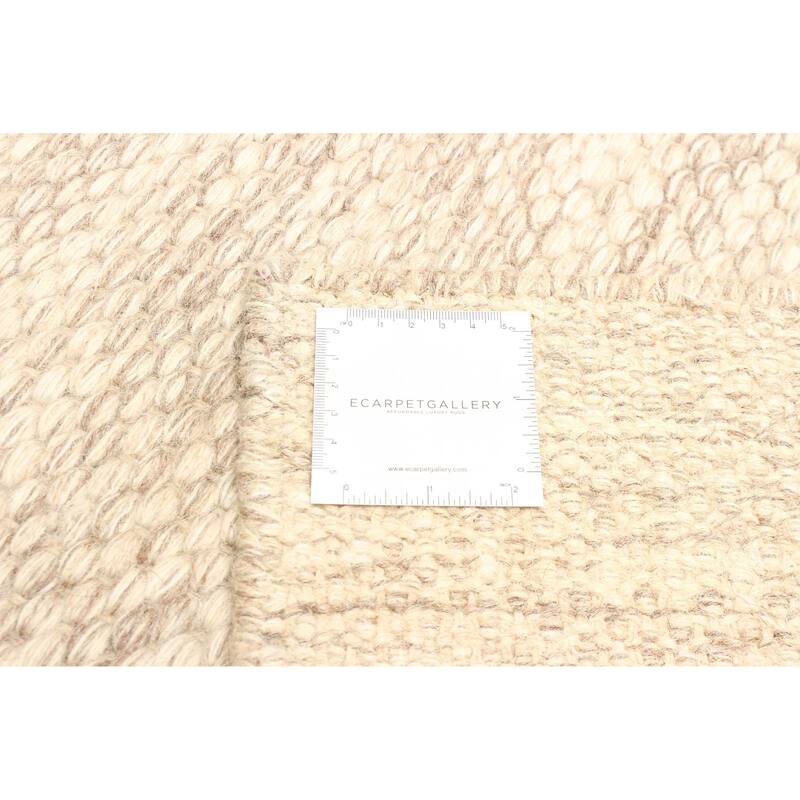 ECARPETGALLERY Braid weave Sienna Tan Wool Rug - 5'1 x 7'5