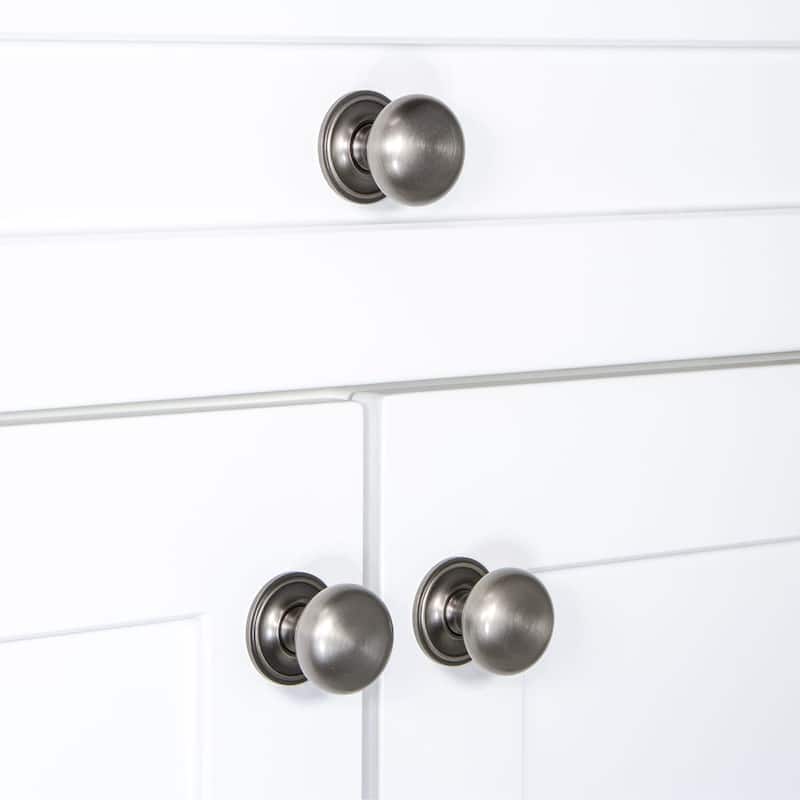Grandeur FIFT-BRASS-KNOB-GEO Fifth Avenue 1-3/8” Solid Metal Luxury