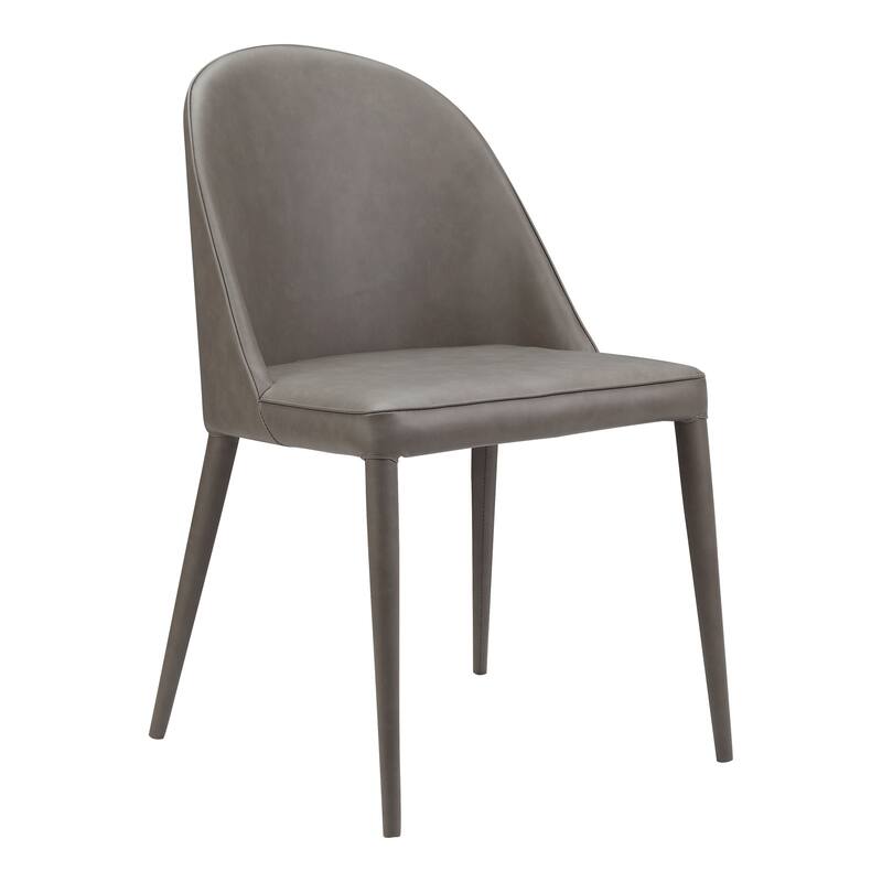 Aurelle Home Beau Modern Vegan Leather Parson Dining Chairs (Set of 2) - Grey