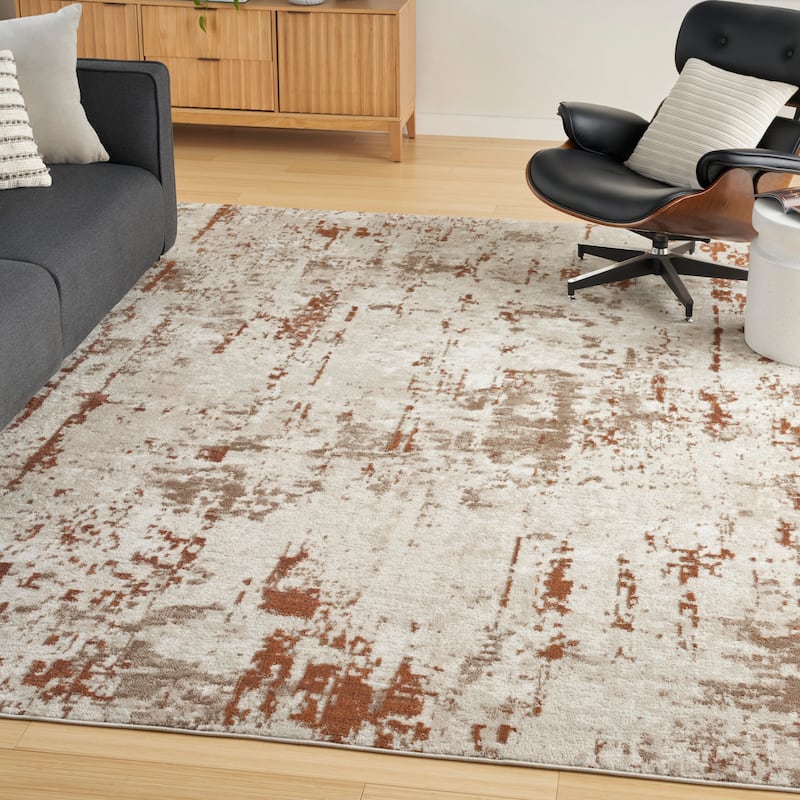 Nourison Concerto Modern Abstract Distressed Area Rug