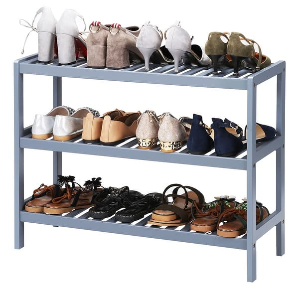 Shop Black Friday Deals On Langria 3 Tier Bamboo Shoe Rack Free Stand Storage Shelf Organizer Overstock 27541999