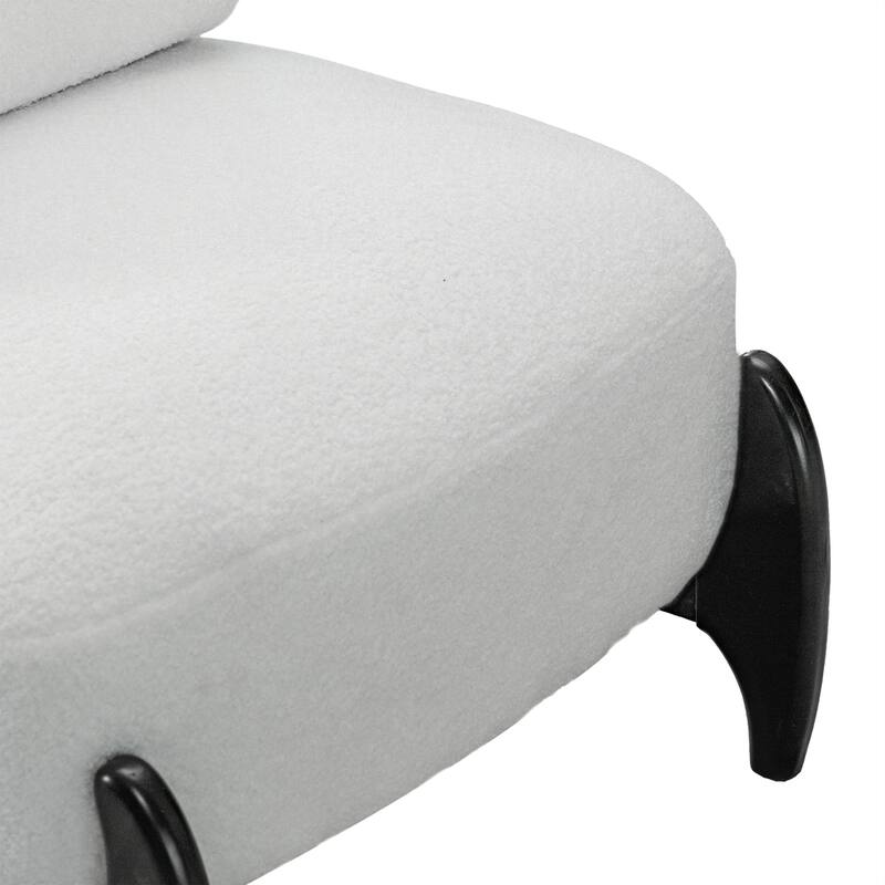 Single sofa chair Living Room Bedroom Lamb fleece Single Chair Retro Solid Wood Lazy Sofa Casual Chair