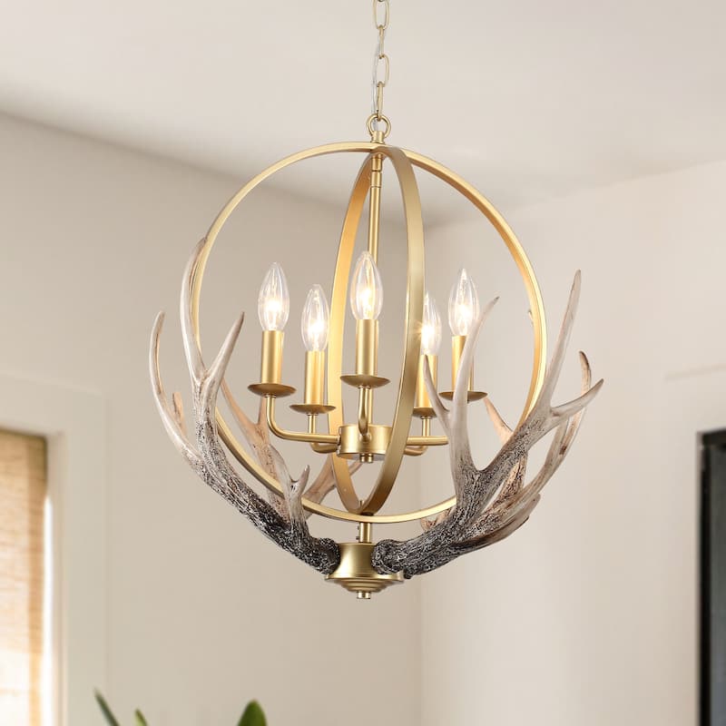 5-Light Modern Foyer Pendant Kitchen Island Hanging Chandelier Lighting for Dining Room