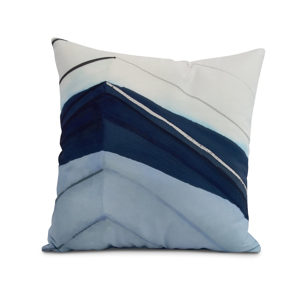 16 x 16 inch Boat Bow Left Geometric Print Pillow