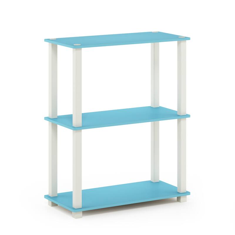 Furinno Turn-S-Tube 3-Tier Compact Multipurpose Shelf Display Rack with Square Tube