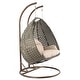 preview thumbnail 6 of 69, LeisureMod Chair Cover for 2-Person Hanging Egg Swing - Or Full Outdoor Wicker Patio Swing Lounger Chair with Stand & Cushions