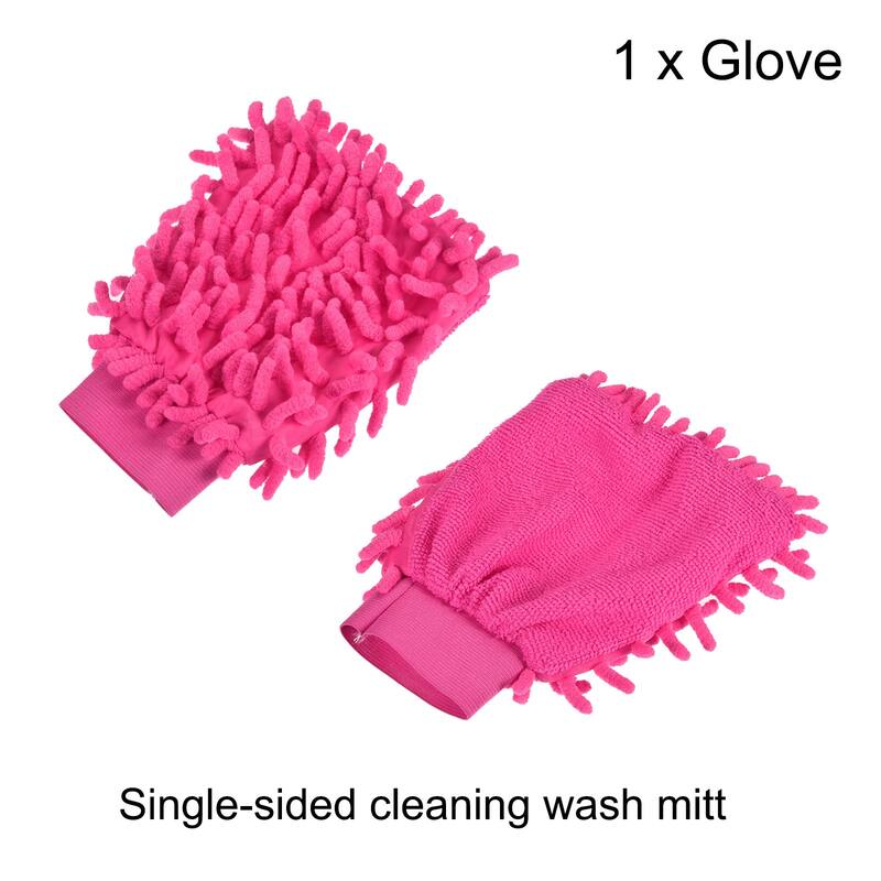 Microfiber Chenille Mitts Scratch-Free Cleaning Gloves Wash Sponge