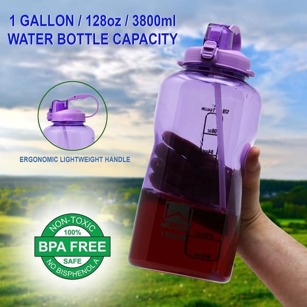 Giant Gallon Water Bottle with Carry Handle & Straw 128 oz. - Lilac - 128  Oz. - Bed Bath & Beyond - 28821124