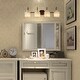 preview thumbnail 5 of 10, ExBrite Modern Rose Gold Dimmable Bathroom Crystal Vanity Lights
