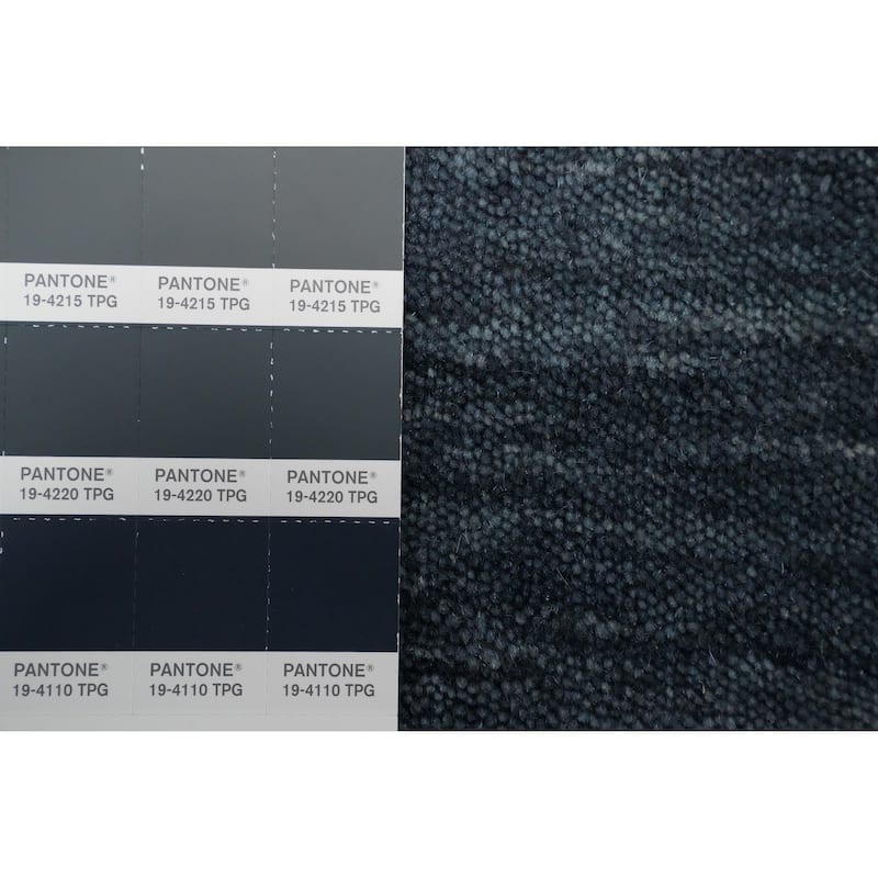 Hand Knotted Oriental 100% Wool Carpet Tribal Animal Pictorial Navy Blue & Blues Gabbeh Area Rug - 9' 11'' X 8' 0''