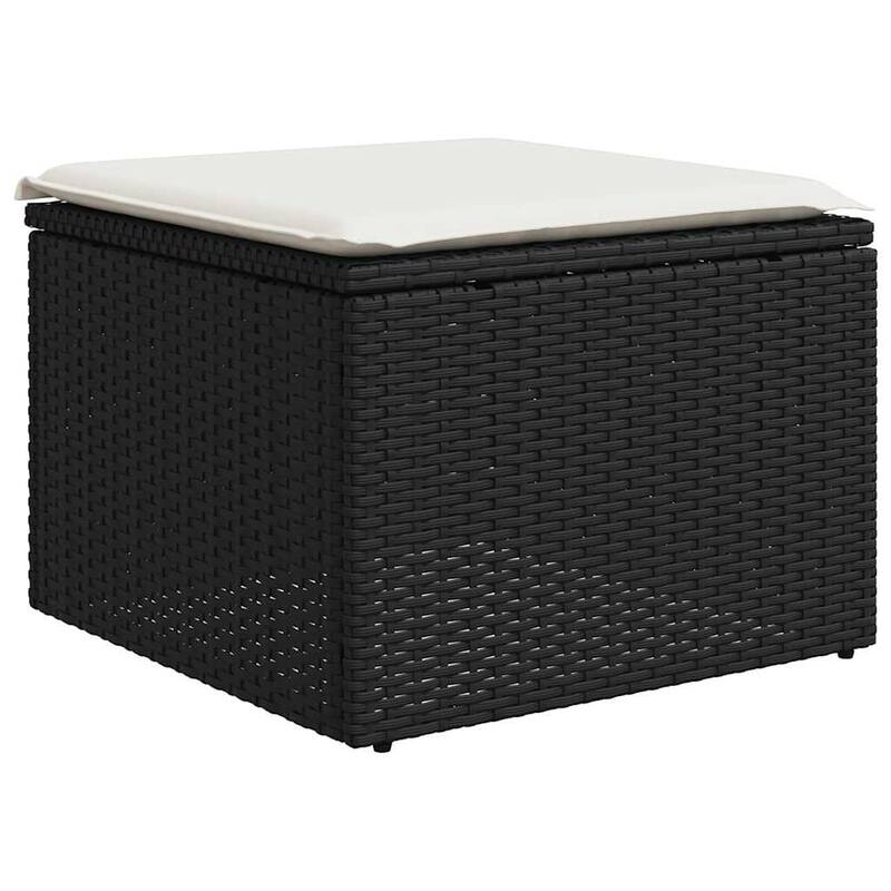 vidaXL Patio Sofa Set with Cushions Outdoor Furniture 8 Piece Poly Rattan - 21.7 x 39.4 x 28.7
