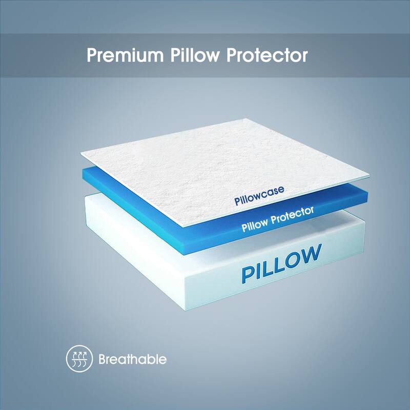 STONECREST Gusseted Pillow Protector 400TC Cotton - One Pair Packed