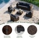 preview thumbnail 26 of 179, AOXUN Fire Pit Conversation Set Rattan Sofa Set Outdoor Furniture With Cushions