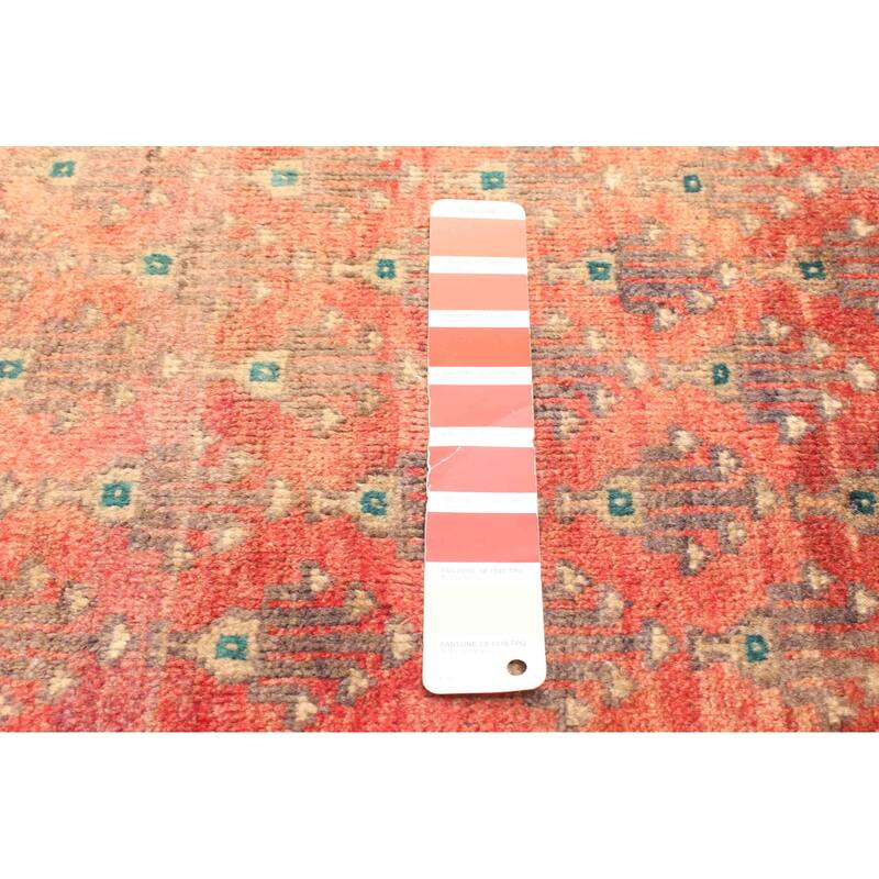 ECARPETGALLERY Hand-knotted Baluch Red Wool Rug - 3'7 x 7'5