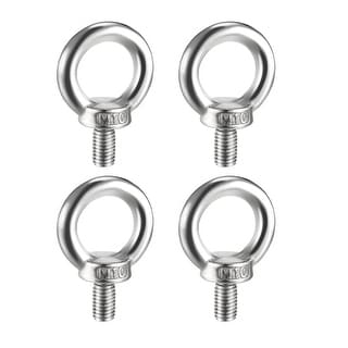 10mm x 90mm 304 Stainless Steel Machinery Shoulder Lifting Eye Bolt 4PCS 
