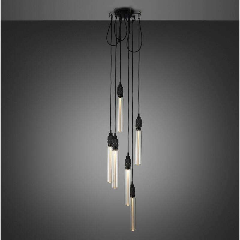 Buster + Punch NHK-05326 Hooked 6 Light 6" Wide Multi Light Pendant