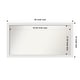 preview thumbnail 38 of 190, Wall Mirror Choose Your Custom Size - Extra Large, Blanco White Wood Outer Size: 46 x 24 in