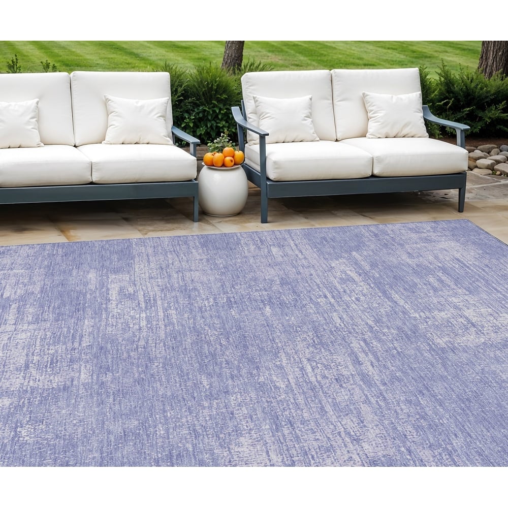 HomeRoots Abstract Transitional Rectangle Outdoor Rug