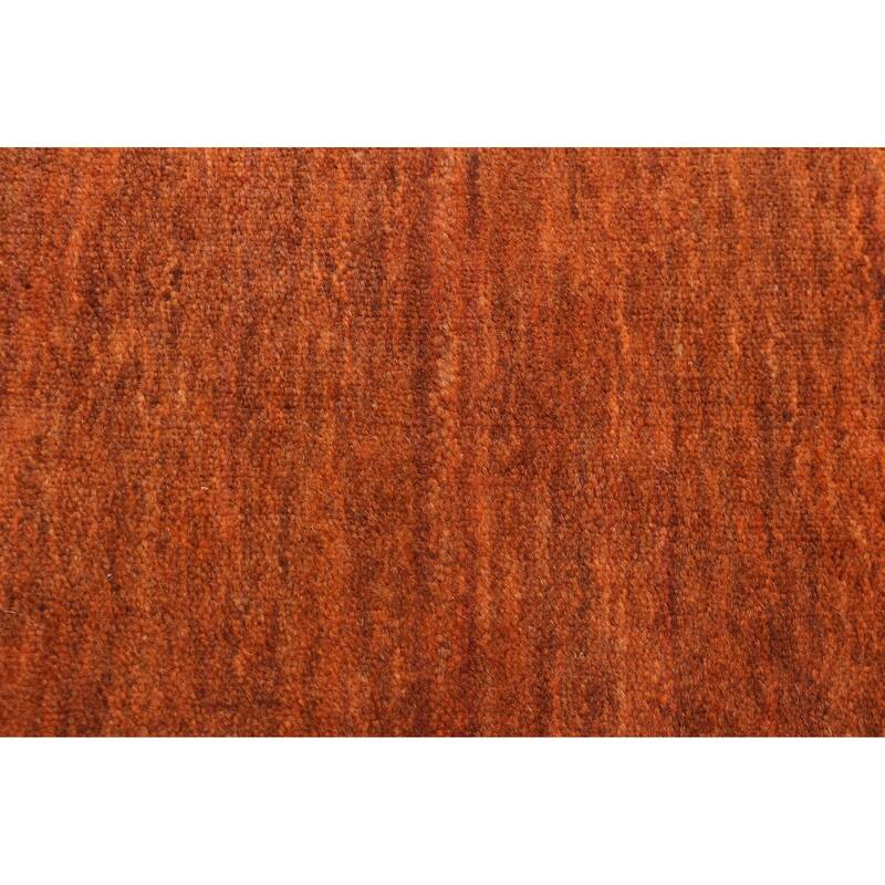 ECARPETGALLERY Hand Loomed Kashkuli Gabbeh Dark Copper Wool Rug - 4'8 x 7'11